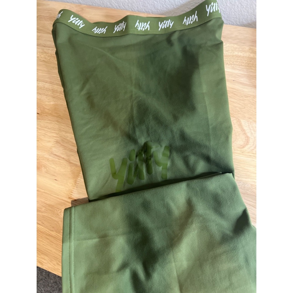 Yitty Lizzo OLIVE GREEN Shaping Compression Leggings LARGE
